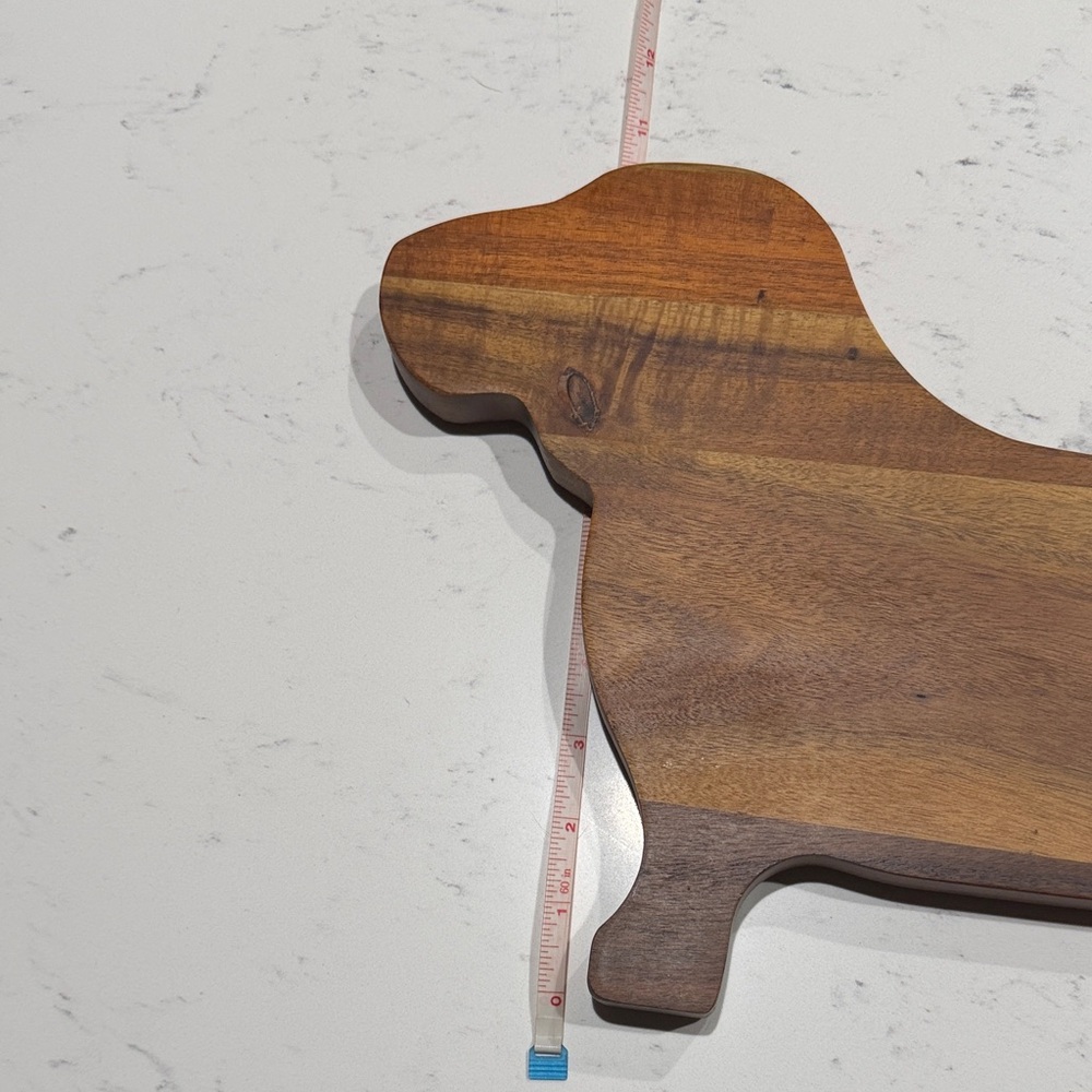 Dachshund-Shaped Acacia Wood Serving Board - Warm Brown - Picture 4 of 13